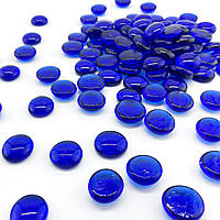 CYS EXCEL Кобальтово-синее стекло Плоские мраморные бусины Наполнители для ваз из драгоценных камней