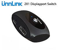 Unnlink 4K60HZ HDMI Переключить сплиттер Двунаправленный AB Переключатель DisplayPort 2X1