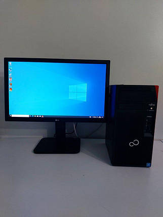 Б/в ПК+Монітор Fujitsu P757 MT| i5-7500T| 16GB RAM| 256GB SSD NEW+500GB HDD| GTX 1050 Ti 4GB+LG 24MB35PM-B 24" 1920x1080, фото 1
