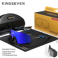 Солнцезащитные очки для горно-лыжного и велоспорта LS910 KINGSEVEN DESIGN Чёрный/Тёмно-Синий