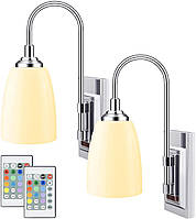 HONWELL Настенный светильник Светодиодные настенные бра с батарейным питанием, настенные светильники с пультом