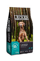 Повноцінний сухий корм для дорослих собак з бараниною та яловичиною Lecker (Леккер), 10 кг