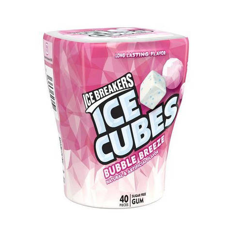 Жувальна гумка "Жвачка" ICE BREAKERS ICE CUBES Bubble Breeze Sugar Free Chewing Gum 40 шт., фото 1