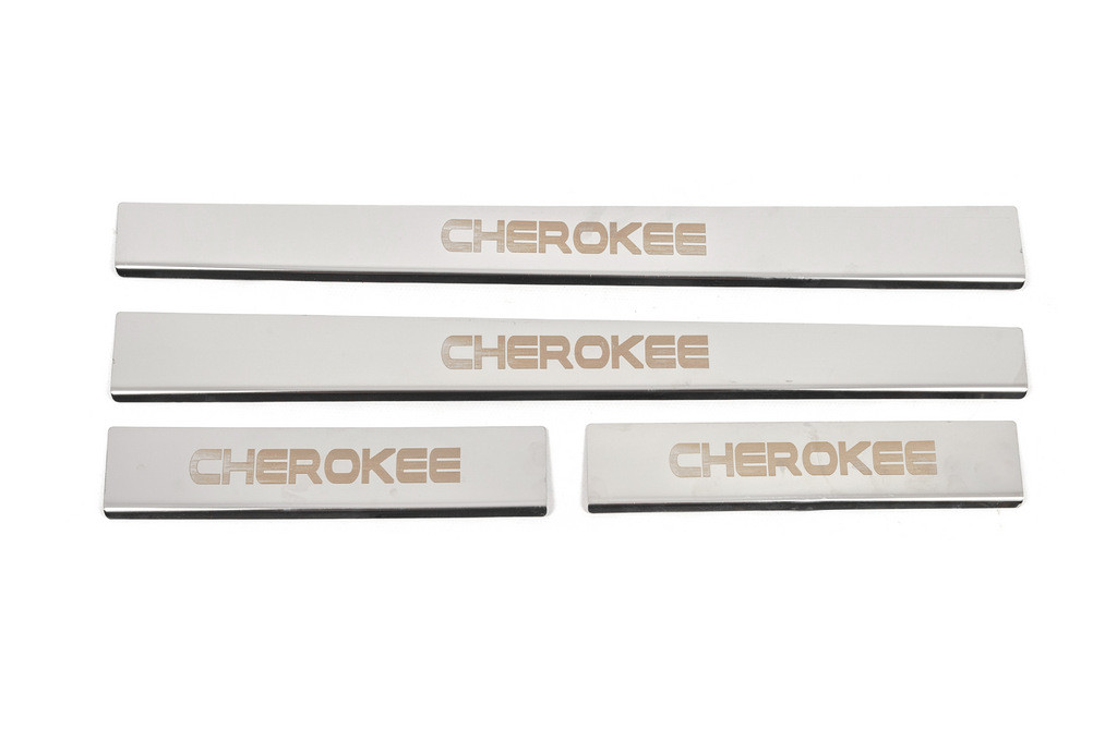 Накладки на пороги Carmos V-2 (4 шт, нерж) для Jeep Grand Cherokee WK 2004-2010рр