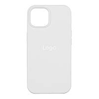 Чехол Silicone Case Full Size (AA) для iPhone 14 Мятая упаковка Цвет 09.White с гравировкой p