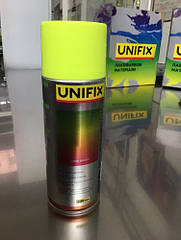 Емаль акрилова флуоресцентна RAL 1026 Жовтий 400 мл UNIFIX