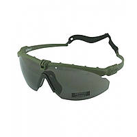 Тактичні окуляри Kombat UK олива колір лінзи - димчастий