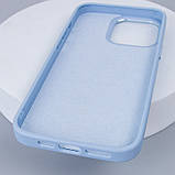 Шкіряний чохол Bonbon Leather Metal Style with MagSafe для Apple iPhone 15 Plus (6.7") Блакитний / Mist blue, фото 6