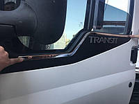 Окантовка стекол OmsaLine (2 шт, нерж.) Carmos - Турецкая сталь для Ford Transit 2000-2014 гг