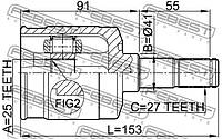 ШРУС HYUNDAI SONATA (EF) / HYUNDAI TRAJET (FO) / KIA MAGENTIS (GD, MS) 1998-2014 г.