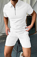 Комплект мужская футболка поло и шорты рубчик Шоп