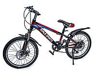 Дитячий велосипед 20 "Scale Sports". Black/Red/Blue (дискові гальма, амортизатор) 68063717 z15-2024