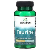 Таурин 1000 мг (Taurine) Swanson 60 растительных капсул