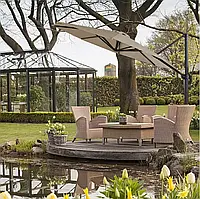 Большой Садовый Зонт для Дачи и Сада на Боковой Стойке GardenLine GAO4859 (Садовые зонты)