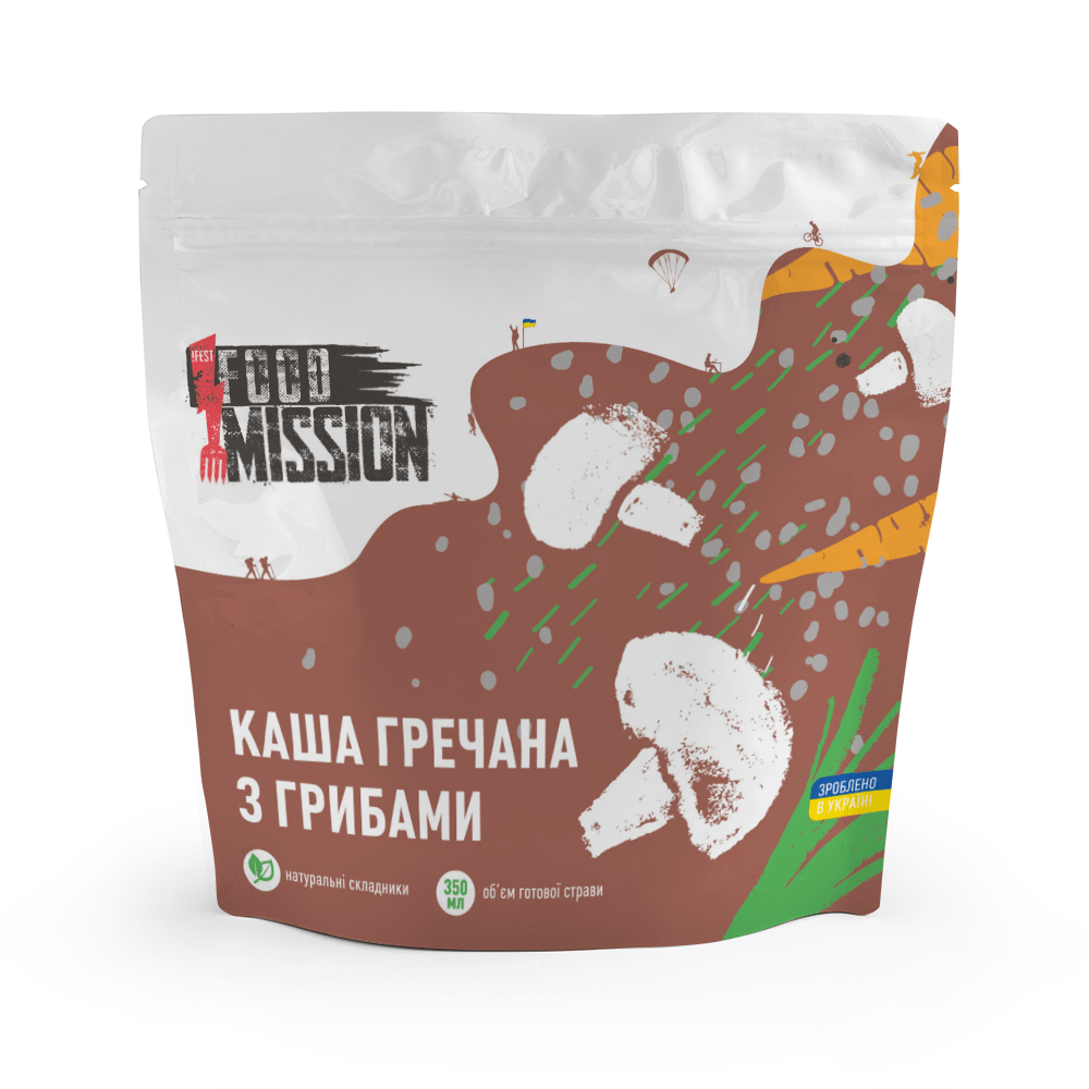 Каша гречана з грибами Food Mission (сушені продукти Green Tramps)