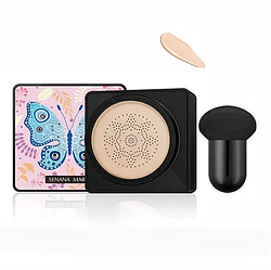 Кушон для обличчя зі спонжиком Beauty Linasi, Тон 01 / Крем пудра кушон / Тональний кушон