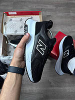 Чоловічі кросівки new balance 574 весна-осінь, спортивні замшеві Нью баланс чорно-білі стильні