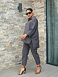 Стильний Жіночий костюм двійка блуза та штани на резинці Тканина софт Розміри 42-44,46-48,50-52,54-56, фото 4