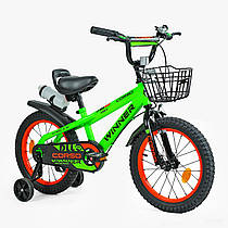 Велосипед 2-колісний 16" "CORSO" WN-16106 "Winner" сталева рама, ручне гальмо, доп колеса