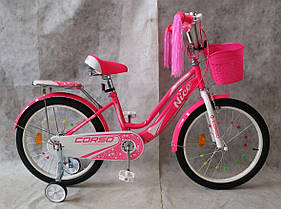 Велосипед 2-колісний 20" "CORSO" NC-20034 "Nice" сталева рама, ручне гальмо, доп колеса