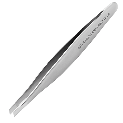 Пінцет для брів Сталекс EXPERT 20 TYPE 4 (вузькі скошені кромки) ТІ-20/4 (T7-11-05), фото 1
