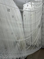 Тюль грек-сетка с вышивкой №12566 для спальни, гостинной на отрез