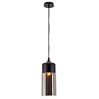 Підвісний світильник у стилі лофт зі скляним чорним плафоном під лампу Е27 Levistella 91616-1 BLACK