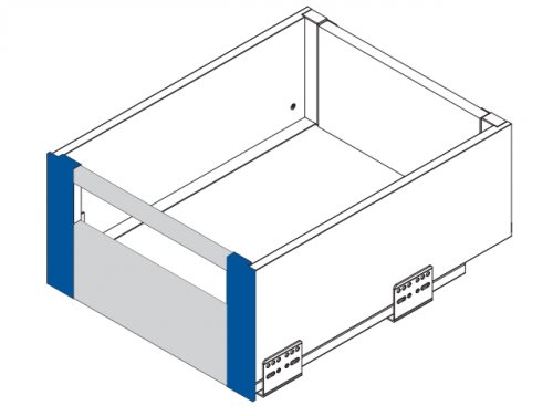 Комплект передньої панелі 1200 мм+крипл для всередину ящика C антрацит, фото 1