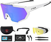 Велоочки X-Tiger Sports Glasses с 5 сменными линзами Поляризованные спортивные солнцезащитные очки