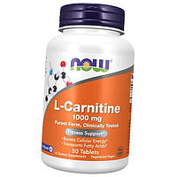 Карнитин тартрат Now Foods L-Carnitine 1000 50 таб (02128004) z15-2024