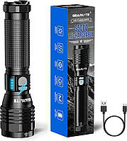 Светодиодный фонарь с 5 режимами Gearlite LED Flashlights S5000 Rechargeable 10 000 люмен