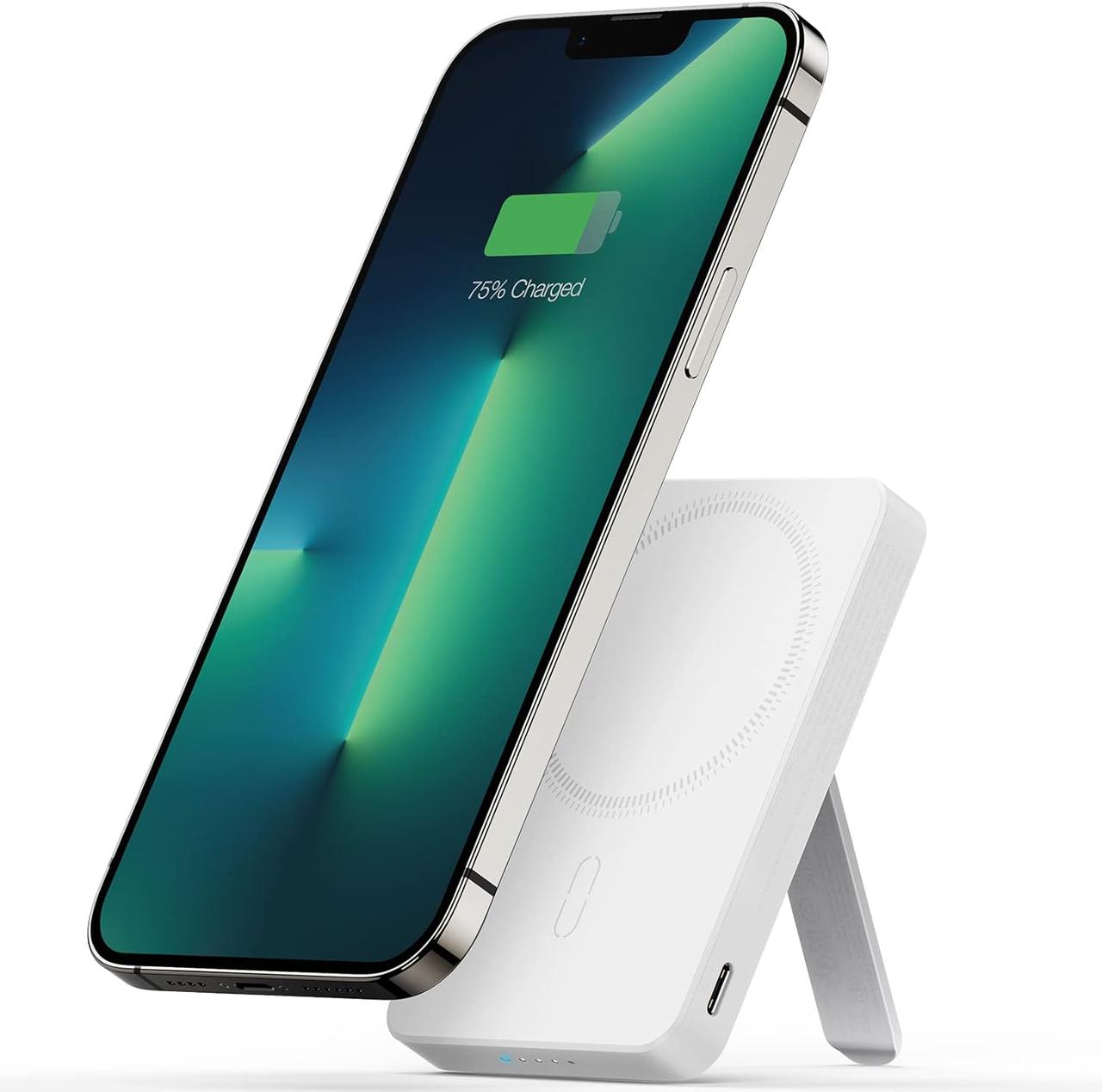 Бездротовий павербанк ESR 5,000 мАг з кабелем USB-C (HaloLock), сумісний з акумулятором MagSafe, магнітний портативний зарядний пр, фото 1