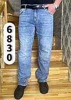Джинсы мужские Классические под ремень норма размеры 33-38, цвет голубой