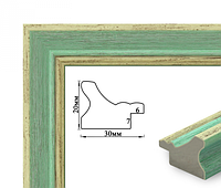 Багетна рамка (смарагді, 3 см) 40х50