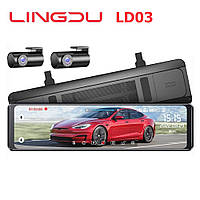 Видеорегистратор - зеркало Lingdu LD03 с двумя камерами