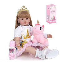 Кукла игрушка детская реалистичная AD 2203-59, мягкотелая, высота 57 см, в коробке