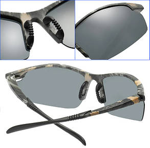 Окуляри поляризаційні сонцезахисні для мисливців, CAMO/Grey. UV400, фото 4