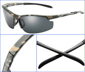 Окуляри поляризаційні сонцезахисні для мисливців, CAMO/Grey. UV400