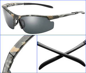 Окуляри поляризаційні сонцезахисні для мисливців, CAMO/Grey. UV400, фото 1