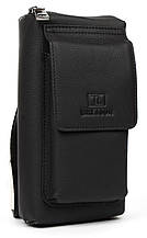 Чоловіча шкіряна сумка планшет Bretton, чорний