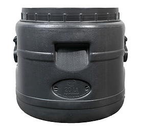 Бочка пластикова технічна чорна бідон 20 л широка горловина