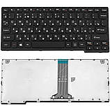 Клавіатура для ноутбука LENOVO (S110, S200, S206) rus, black, black frame (windows 8), фото 3