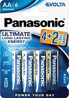 Батарейки Panasonic Evolta щелочные AA блистер, 6 шт