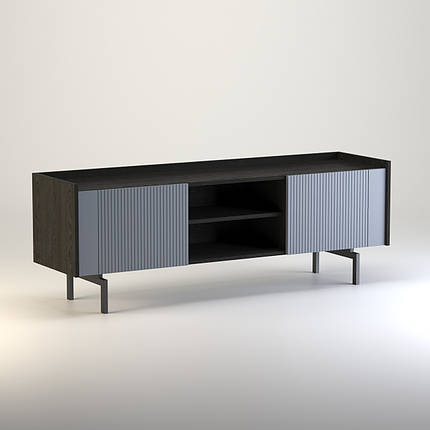 Тумба під ТБ 3D TV-01 каштан арвадона/МДФ сірий софттач ТМ DecoGroup, фото 4
