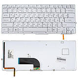 Клавіатура для ноутбука SONY (VPC-SB, VPC-SD series) rus, silver, без фрейма, підсвічування клавіш, фото 3