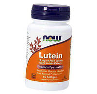 Лютеин, Lutein 10, Now Foods 60 (72128013) z15-2024