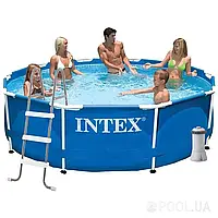 Каркасный бассейн Intex 28200 - 5, 305 х 76 см (2 006 л/ч, лестница 91 см, тент, подстилка) - BIG SALE !