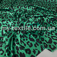 Одягова тканина шовк Армані друкований принт Леопард зелений