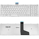 Клавіатура для ноутбука Toshiba (Satellite: C50, C50D, C55, C55D) rus, white, фото 3