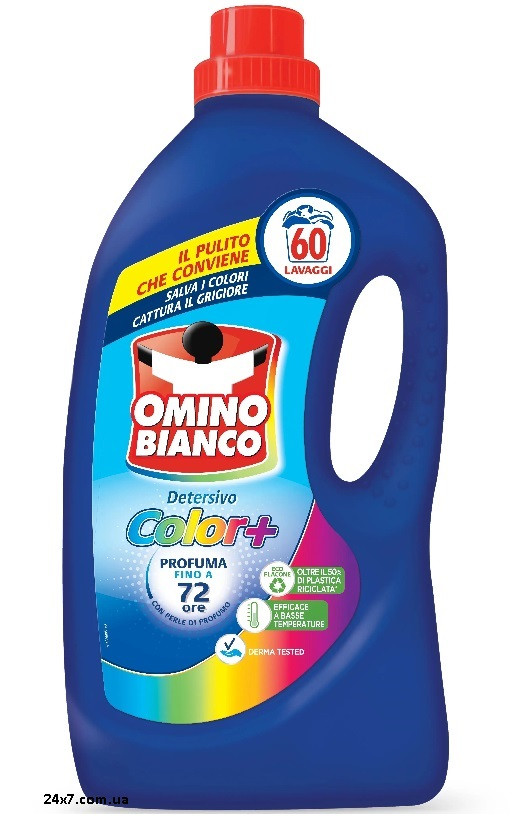 Гель для прання Кольорових речей Omino Bianco Color+ 2,4 л 60 прань